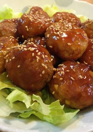 ふわふわ〜♡豆腐肉団子の甘酢あんかけ-レシピのメイン写真