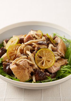 きのこと鶏肉のすだちマリネサラダ-レシピのメイン写真