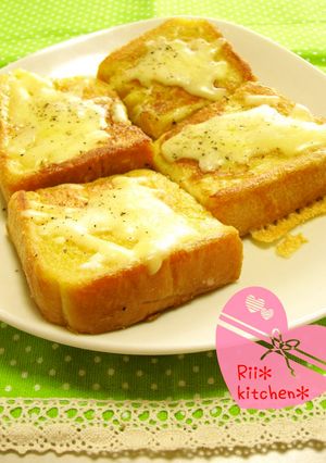 牛乳なし♡チーズフレンチトースト♡-レシピのメイン写真