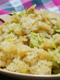 煮物の残りで☆食感楽しむ☆たけのこ炒飯-レシピのメイン写真