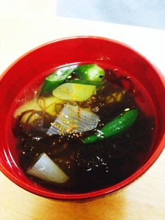 簡単もずくスープ!!-レシピのメイン写真