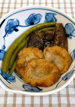 ナスと油麩(仙台麩)の煮物-レシピのメイン写真