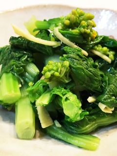 春の味、白菜の菜花の中華風和え物-レシピのメイン写真