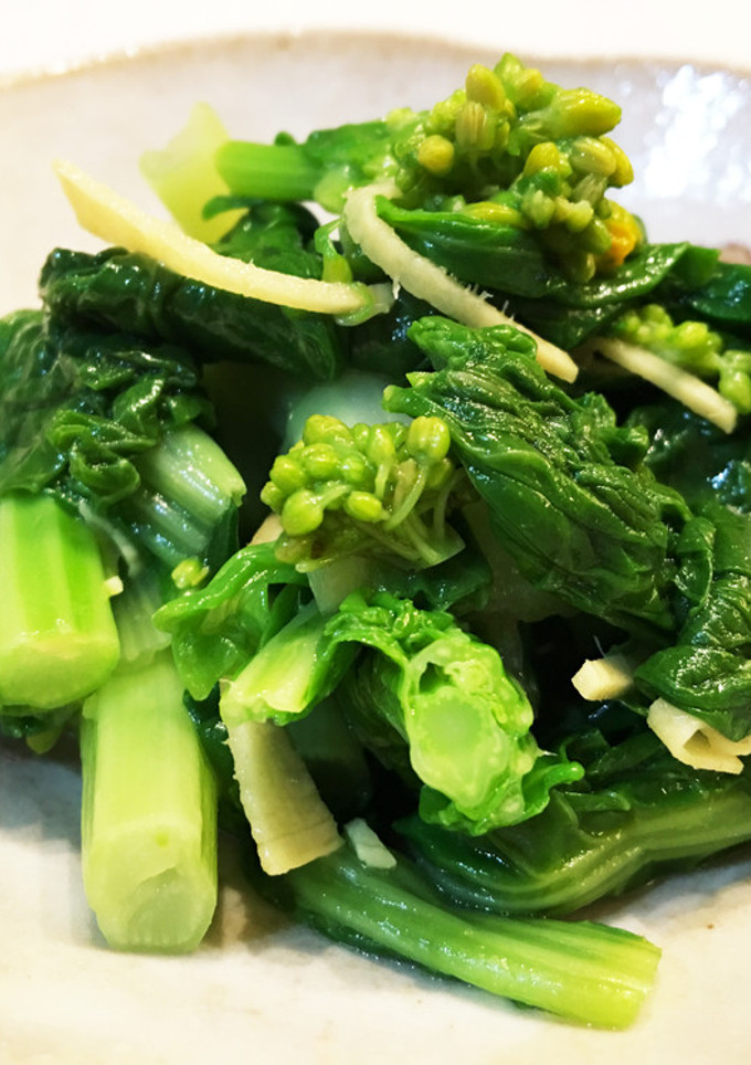 春の味、白菜の菜花の中華風和え物-レシピのメイン写真