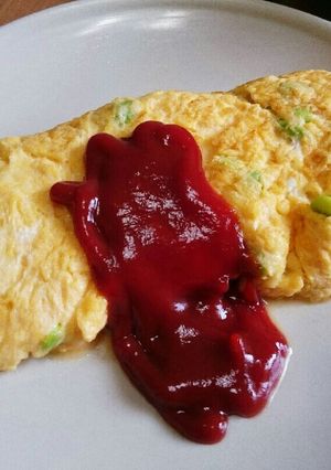 朝食に☆枝豆とチーズのオムレツ-レシピのメイン写真