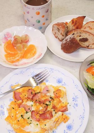 厚切ベーコンとチーズのスクランブルエッグ-レシピのメイン写真