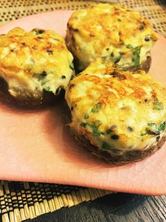 青じそでさっぱり♡ニンニクつくね椎茸焼き-レシピのメイン写真