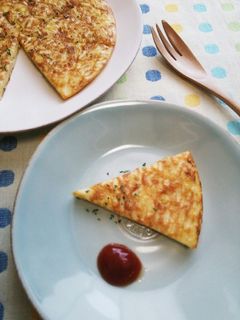 半田そうめんリメイク☆オムレツ風おやき-レシピのメイン写真