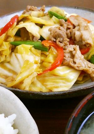 豚キャベツにんにく醤油炒め♪-レシピのメイン写真