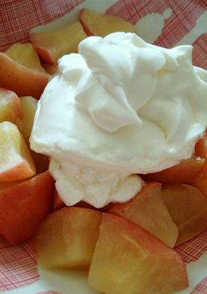 超簡単☆ホットりんごとギリシャヨーグルト-レシピのメイン写真