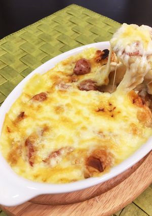 コーンスープの素で簡単パングラタンランチ-レシピのメイン写真