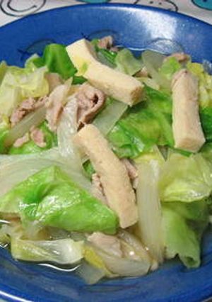 春キャベツと凍み豆腐（高野豆腐）の煮浸し-レシピのメイン写真