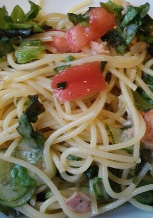 簡単!ツナと野菜の冷製パスタランチ~♪-レシピのメイン写真
