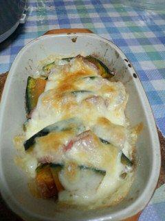 かぼちゃとベーコンのチーズ焼き-レシピのメイン写真