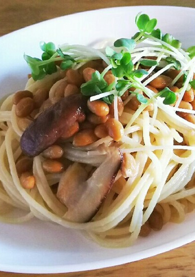簡単！早い！おいしい！納豆和風パスタ-レシピのメイン写真