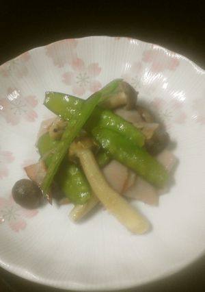 きぬさやとしめじの炒め物-レシピのメイン写真