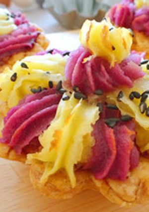 2色のスイートポテトパイ-レシピのメイン写真