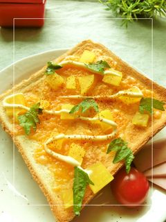 カリポリ沢庵×チェダートースト-レシピのメイン写真
