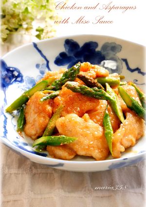 鶏むね肉とアスパラのみそ炒め-レシピのメイン写真