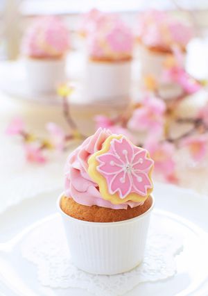 桜のカップケーキ-レシピのメイン写真