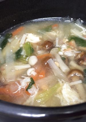 野菜とキノコの中華風お味噌汁-レシピのメイン写真