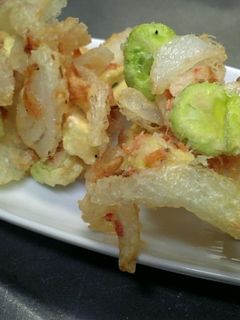そらまめと新玉ねぎ 春のかきあげ♪-レシピのメイン写真