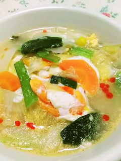 ☆豆乳クラム坦坦野菜スープ☆コクがあり!-レシピのメイン写真