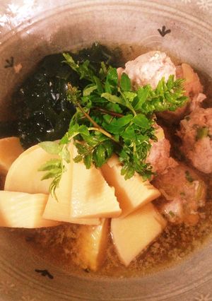 鶏のつくねと若竹煮-レシピのメイン写真