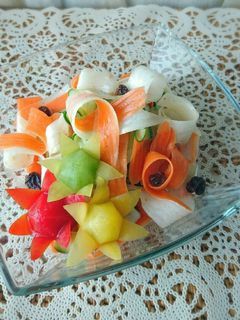 人参まるごと♪ごまドレリボン野菜サラダ-レシピのメイン写真