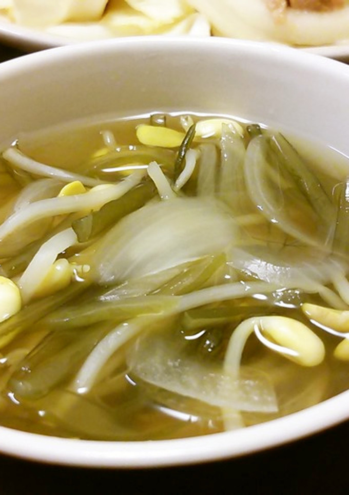 茎わかめと豆もやしのスープ♪-レシピのメイン写真