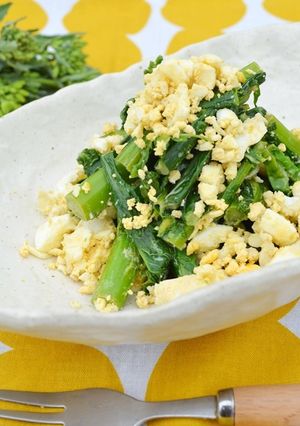 かき菜と卵のサラダ-レシピのメイン写真