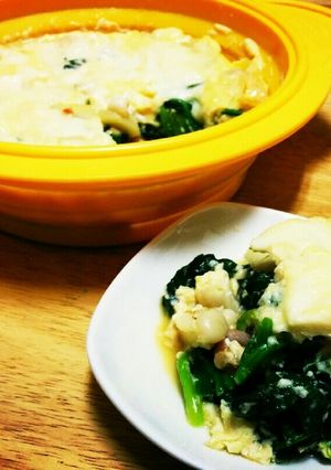 じゃがほうれん草のたまご蒸し-レシピのメイン写真