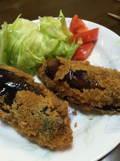茄子と豚肉のはさみ揚げ-レシピのメイン写真