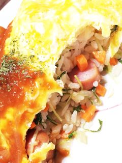 水菜でバターライス-レシピのメイン写真