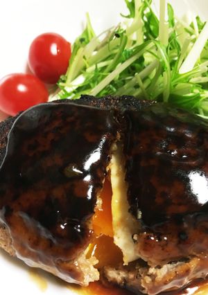 開けてビックリの照りたまハンバーグ♡-レシピのメイン写真