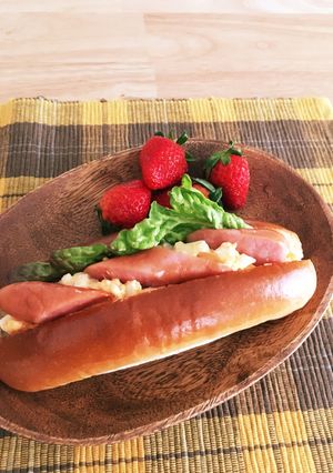 簡単！ウインナーたまご♡ホットドッグ-レシピのメイン写真