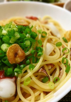 簡単！イカとタコのシンプルパスタ❁-レシピのメイン写真