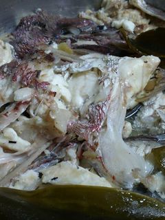 鯛アラの塩煮(出汁昆布使い)-レシピのメイン写真
