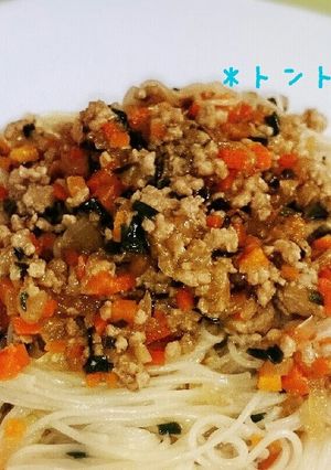 素麺で♪ジャージャー麺-レシピのメイン写真