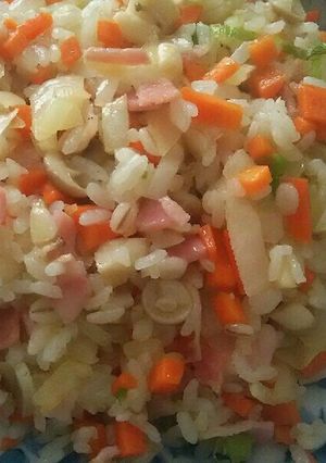 野菜とベーコンの簡単ピラフ-レシピのメイン写真