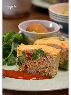 ヘルシー♪カラフル野菜のミートローフ-レシピのメイン写真