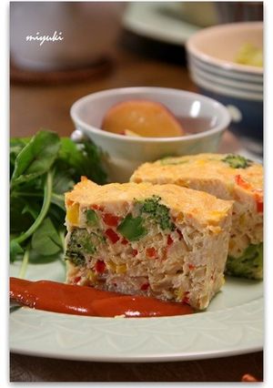 ヘルシー♪カラフル野菜のミートローフ-レシピのメイン写真