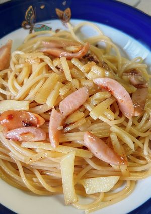 じゃがいもとウィンナーの醤油マヨパスタ-レシピのメイン写真