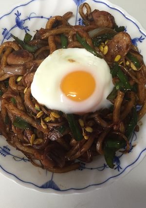 甜麺醤で味噌焼うどん-レシピのメイン写真