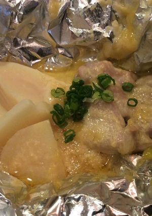 鶏肉と筍の味噌マヨホイル焼き-レシピのメイン写真