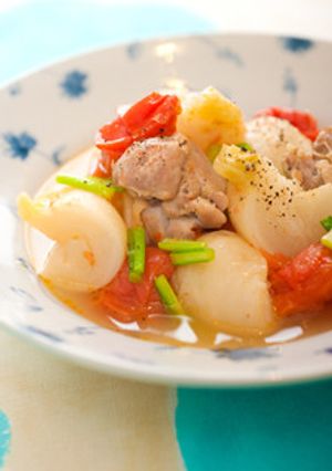 春かぶと鶏肉のトマト煮-レシピのメイン写真