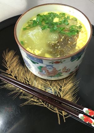 角寒天VSもずく海の食物繊維スープ-レシピのメイン写真