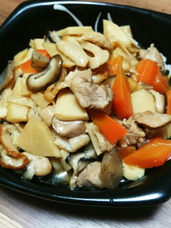 煮物鶏肉人参椎茸(۳˚Д˚)۳旨ッ!!-レシピのメイン写真