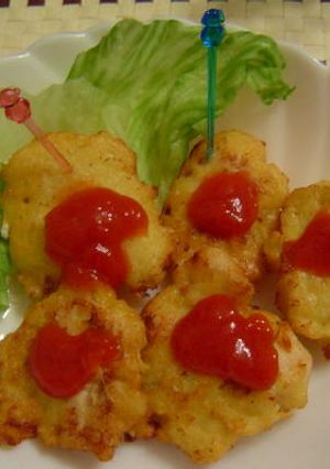 ★☆新玉ねぎと鶏肉のポテト落とし揚げ☆★-レシピのメイン写真