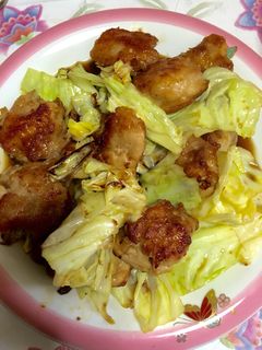 簡単な鶏もも肉とキャベツ甘酢炒め-レシピのメイン写真
